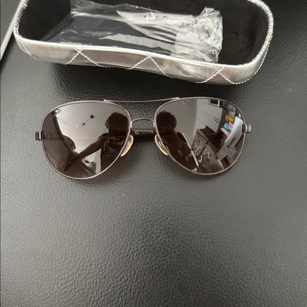 CHANEL Dark Brown Aviator Sunglasses - Picture 3 of 16